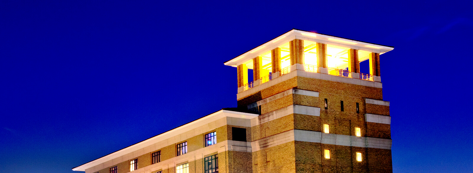 Columbus Regional Hospital exterior at night