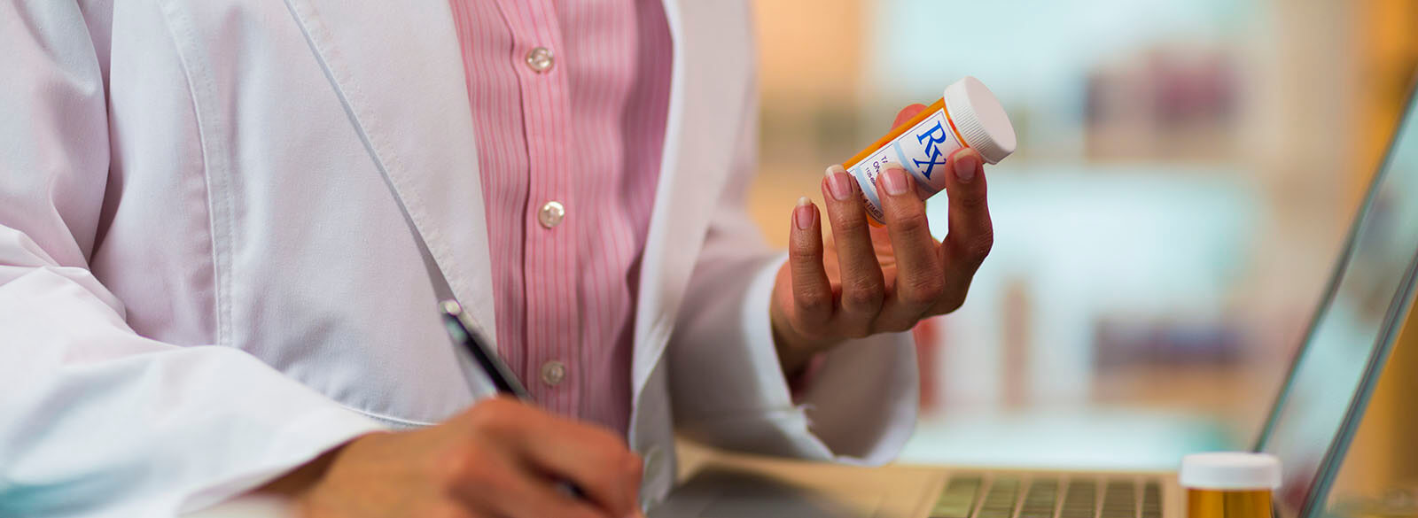 Pharmacist with prescription
